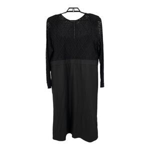 Buxom Curvy Dress lace midi long sleeve black size 3X